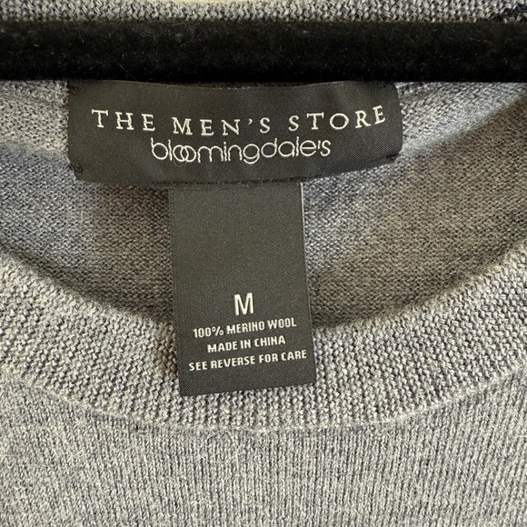 Bloomingdale’s Men’s Crewneck Sweater Charcoal Classic Gray Luxury Knit | Size M - Picture 7 of 7